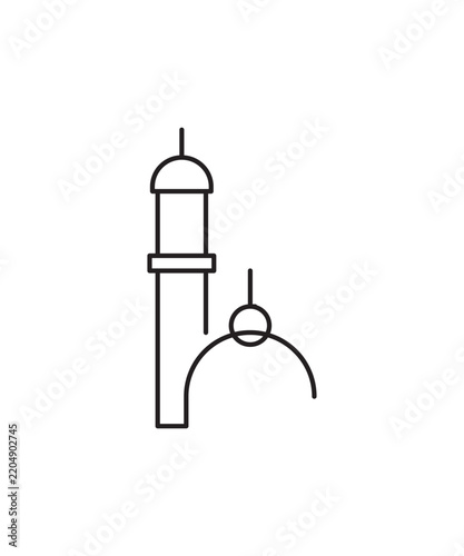 mosque icon, vector best line icon.