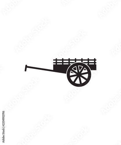 bull cart icon, vector best flat icon.