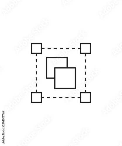 group object icon, vector best line icon.