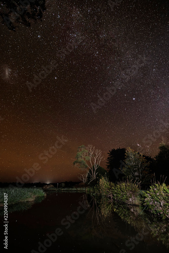 Night sky at Roger River, Tarkine, Tasmania, Australia