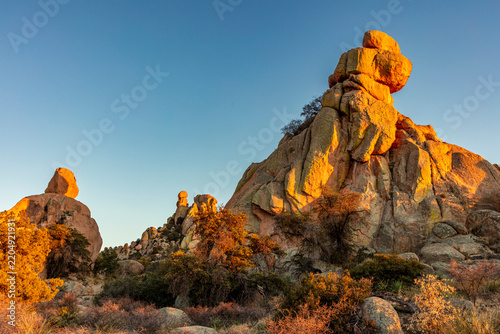 Jumbled granite boulders at Council Rocks in the Dragoon Mountains in the Coronado National Forest, Arizona, USA