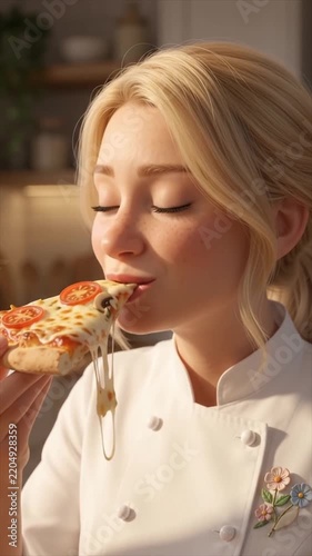 3D Cartoon Style Pizza Cooking and Food Preparation Animation