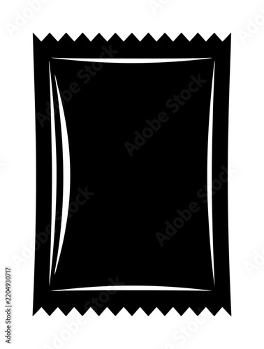 Spice Sample Sachet silhouette vector illustration for spice sampling and food product packaging