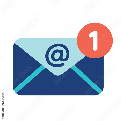 AI Email Assistant Flat Vector Icon
