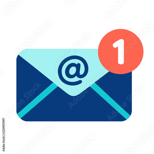 AI Email Assistant Flat Vector Icon