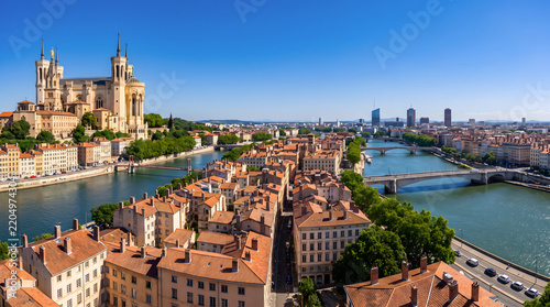 Capital of the Gauls: Fourvière Basilica, Vieux Lyon Rooftops, and the Saône and Rhône Rivers