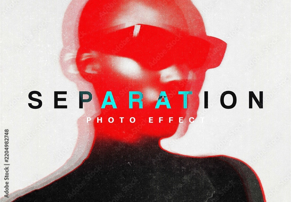 Separated Design Separation Effect For Poster And Social Media Design Stock Template ...