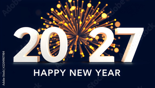Happy new year 2027 celebration design