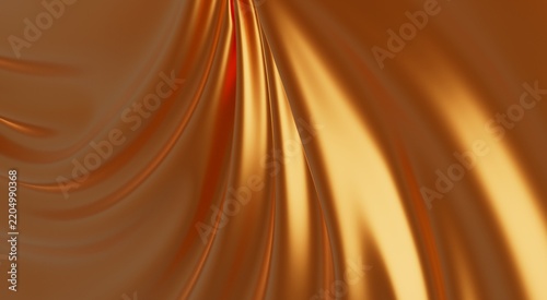 Luxurious flowing gold fabric texture with highlights and deep shadows
