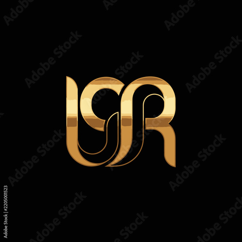 Golden Monogram ISR Isolated Transparent Background