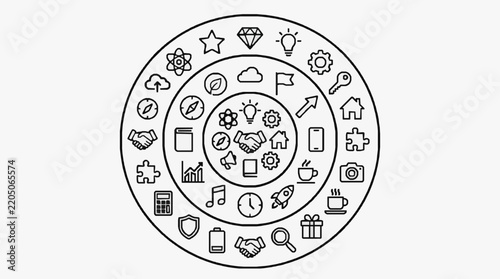 Creative Icons Bundle Showcasing Business Technology and Lifestyle Concepts