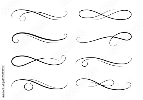 Elegant Calligraphy Flourish Divider Set