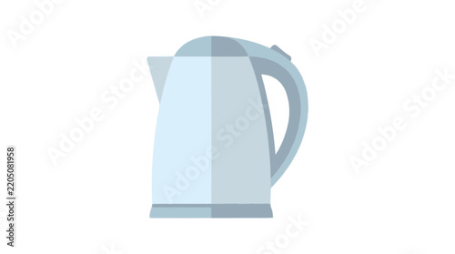 Electric kettle flat vector icon isolated on white background