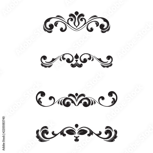 Elegant Decorative Swirl Ornament Set
