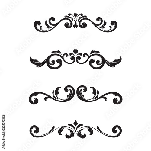 Elegant Decorative Swirl Ornament Set