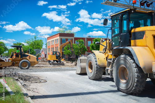 railway construction in Canada, construction site
