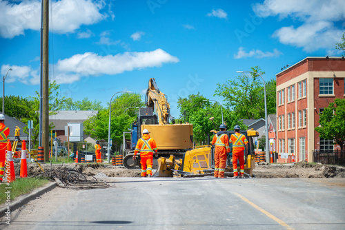 railway construction in Canada, construction site