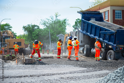 railway construction in Canada, construction site