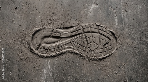 Detailed Footwear Sole Impression in Dust