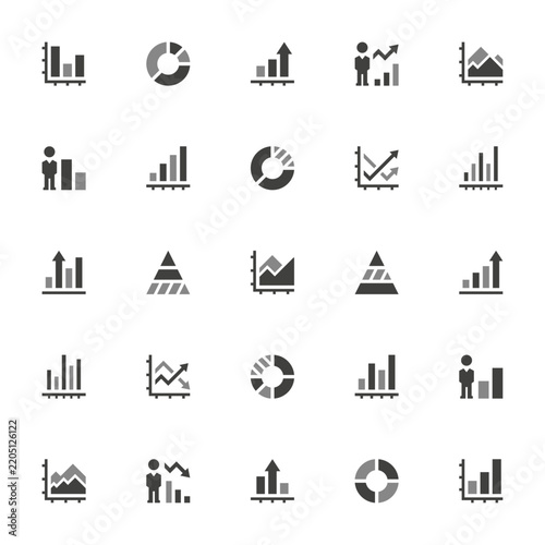 A collection of 25 graph icons.