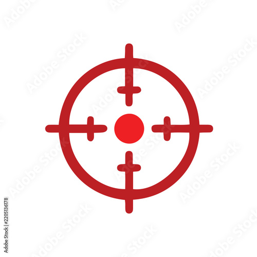 red target sign vector silhouette