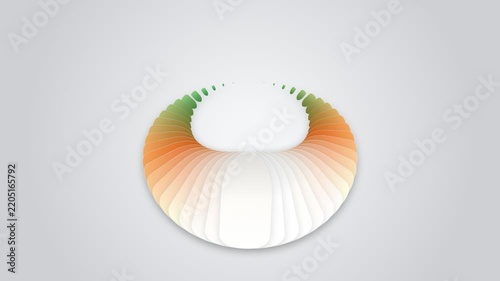 3D Abstract Layered Circular Motion Graphic, Rotating Geometric Arc Animation, Seamless Loop Background