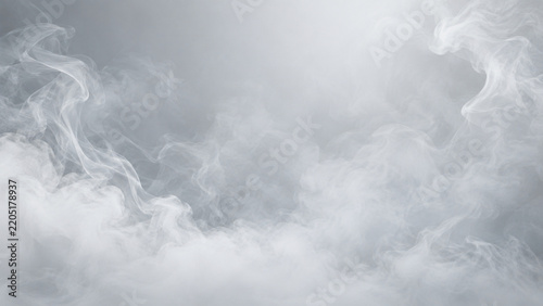 Cool White Mist and Pale Smoke Layers on a Soft Light Gray Background With Copy Space