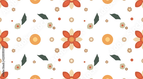 Template Element  flower seamless with simple clean shape flat design for christmas walpaper