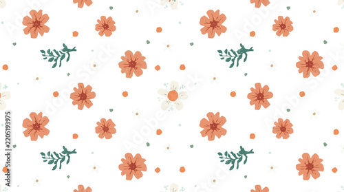Template Element Bell flower seamless with simple clean shape flat design for christmas walpaper