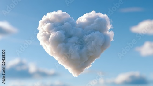 heart-shaped cloud in the sky