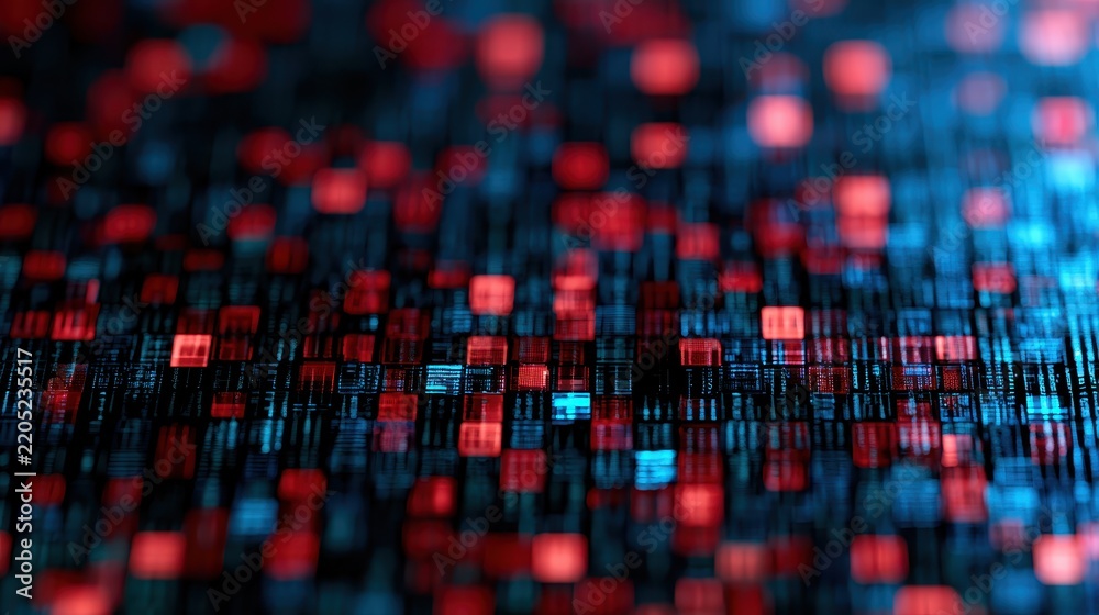 Fototapeta premium Abstract Digital Pattern Representing AI and Network Security Concepts