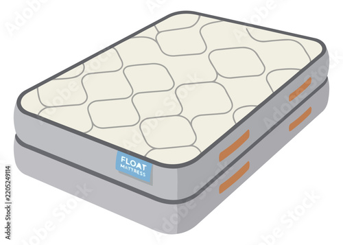 Float mattress isolated on white background