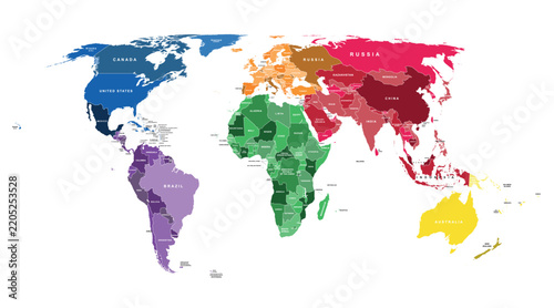 World map vector globe template - equal earth
