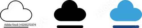 Weather icons showing cloud types for educational or commercial presentations