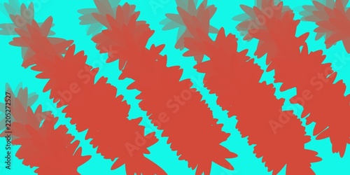 Abstract red diagonal brush stroke pattern on bright cyan background vector illustration