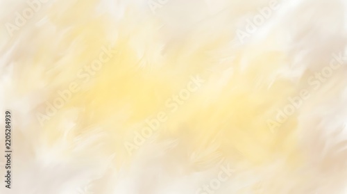 Soft Yellow and Cream Abstract Feathery Background with Ethereal Dreamy Texture and Pastel Tones