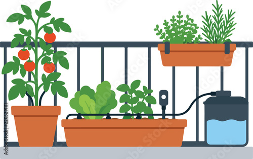 Smart Balcony Garden with Automatic Drip Irrigation System