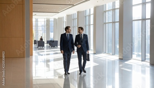 business people walking in airport