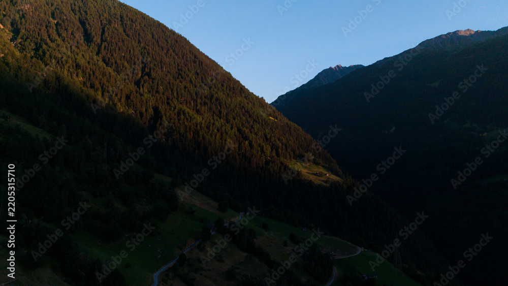 Obraz premium mountain landscape in the alps on a July