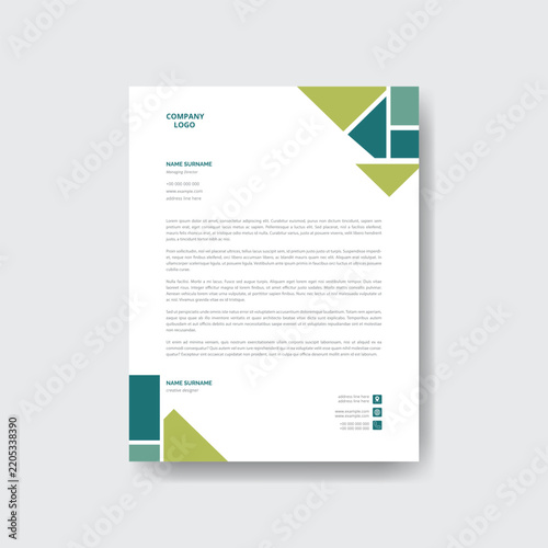 Professional Corporate Letterhead Design Template in A4 Size.