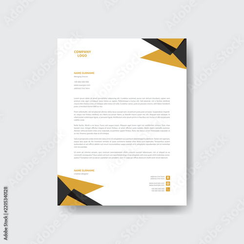 Professional Corporate Letterhead Design Template in A4 Size.