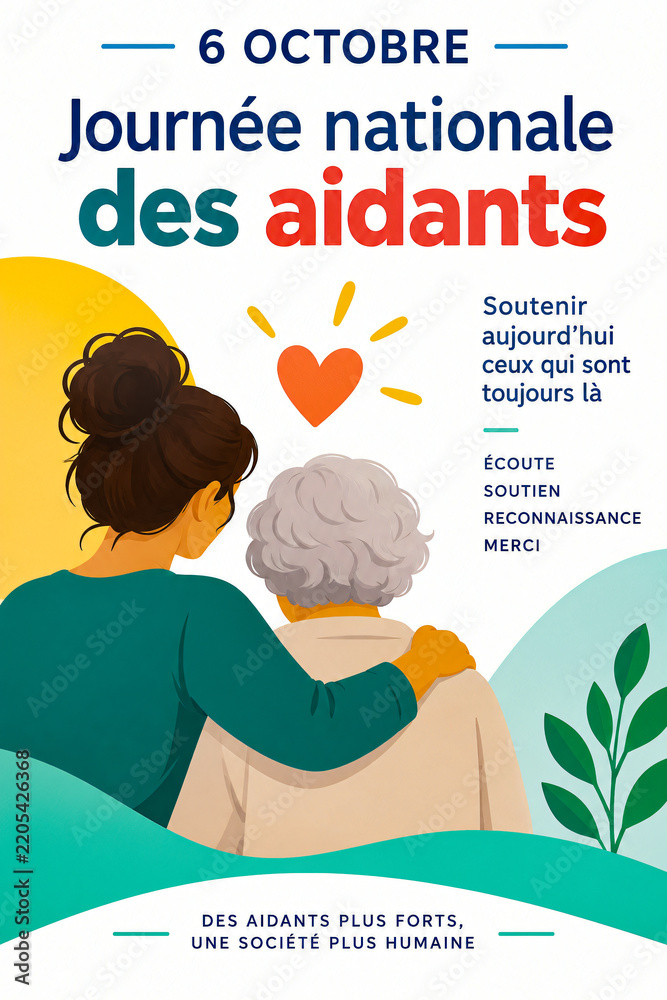 Obraz premium Affiche journée nationale des aidants