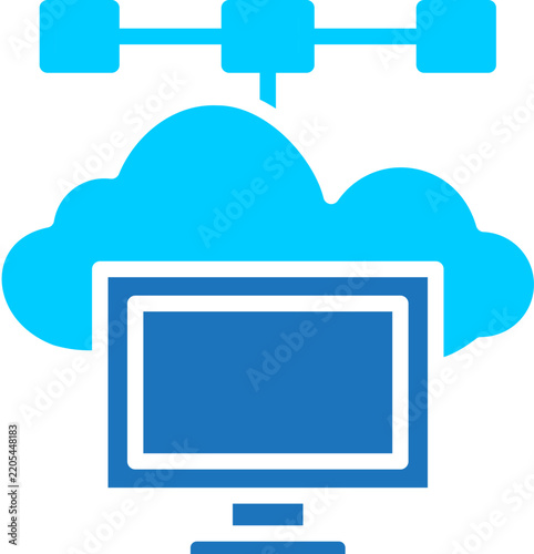 Edge Computing glyph color icon