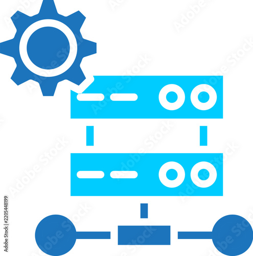 Server Management glyph color icon
