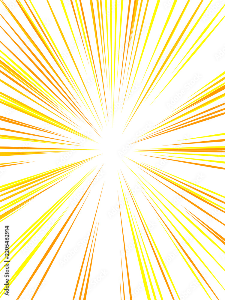 Fototapeta premium Abstract Orange and Yellow Speed Lines Burst