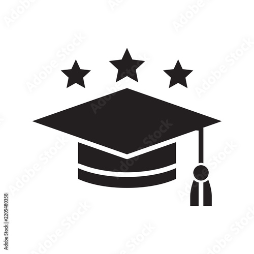 Premium Academic Excellence Graduation Cap Icon