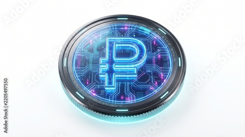 Isolated Digital Ruble Coin