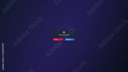 Social Media Engagement Call to Action Overlay with Like and Subscribe Buttons