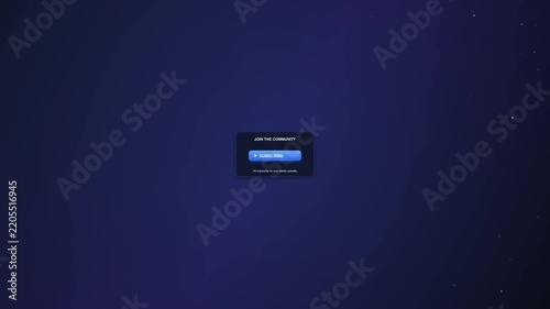 Subscribe button call to action overlay animation for social media marketing