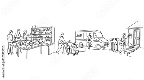 Mail Delivery Service Workflow, Shipping and Receiving Process